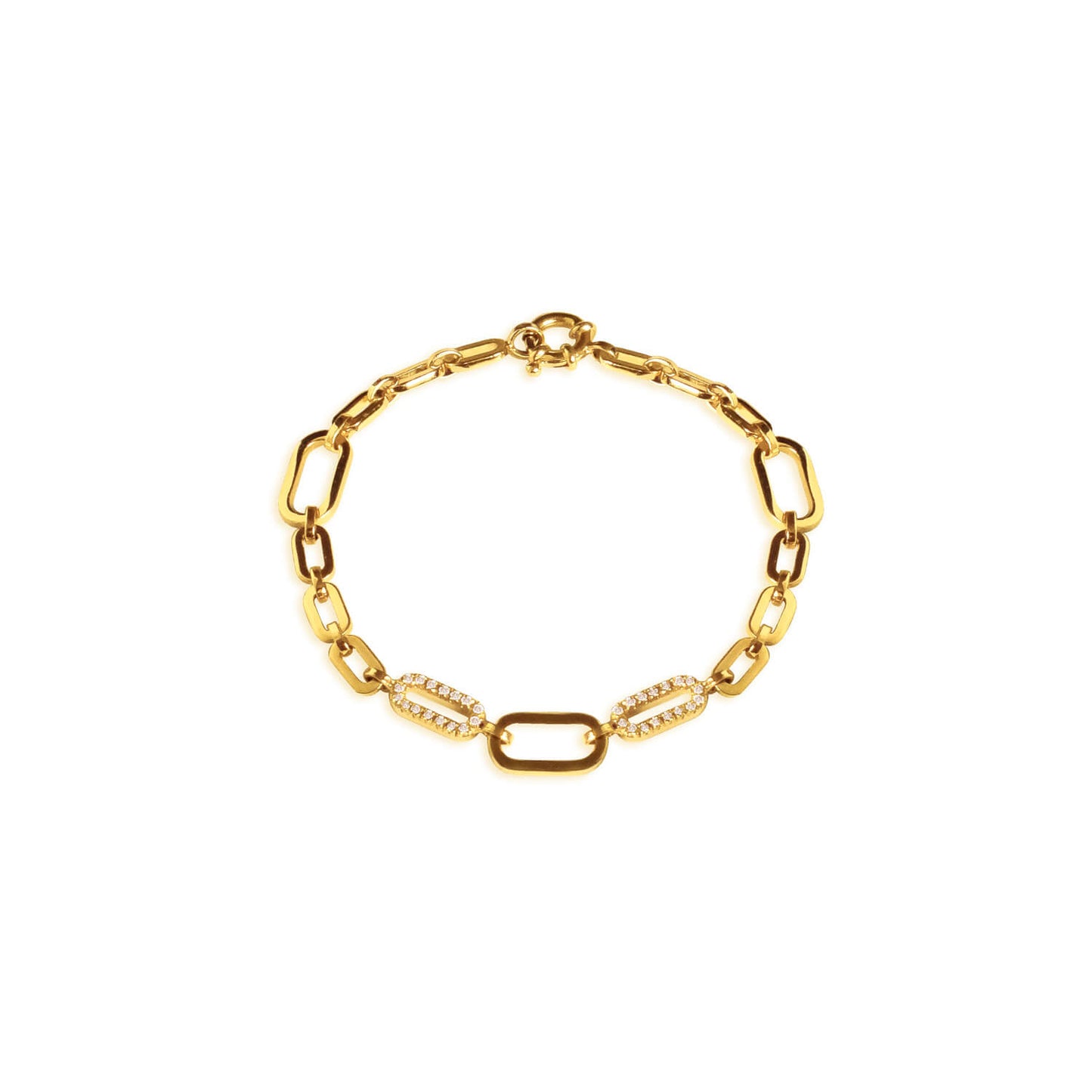 Pulseira Elos com diamantes 18k