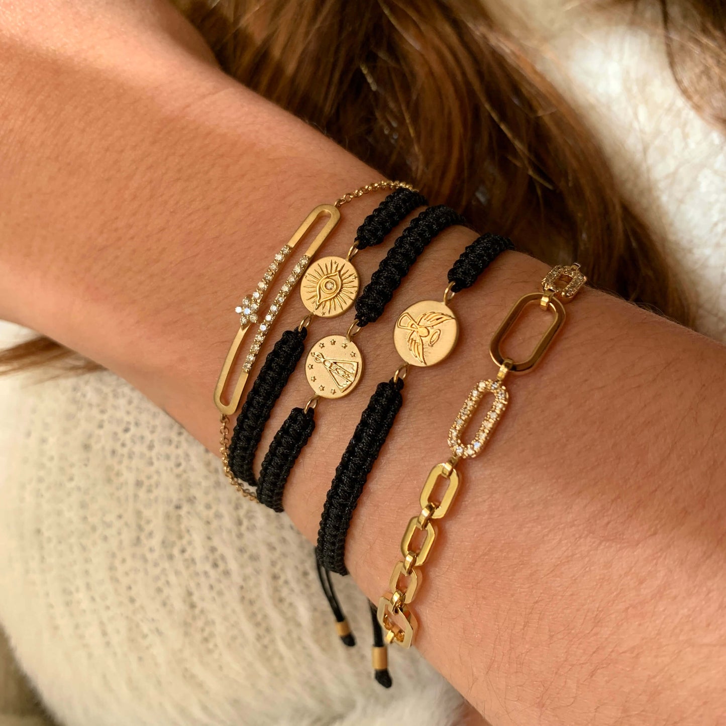 Pulseira Elos com diamantes 18k