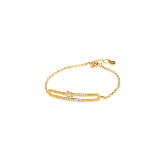 Pulseira Estrela com diamantes 18k