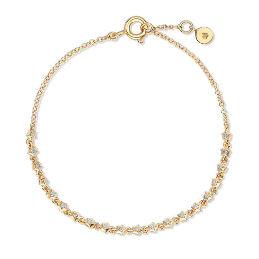 Pulseira Estrelinhas Brilhante 18k