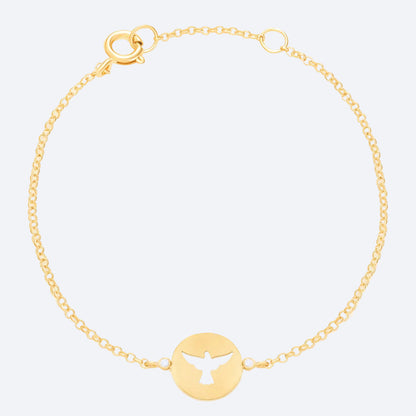 Pulseira Fé - Espírito Santo 18k
