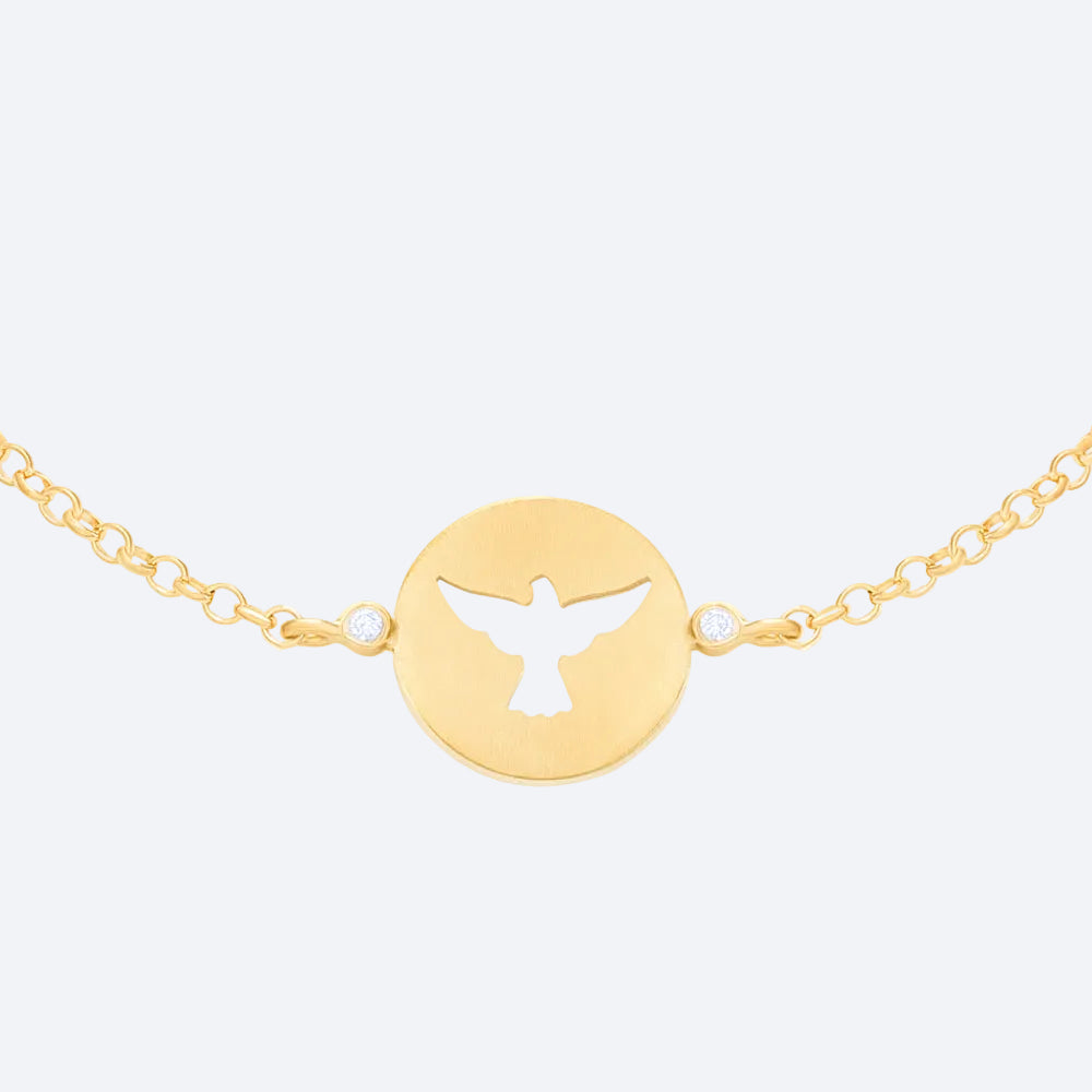 Pulseira Fé - Espírito Santo 18k