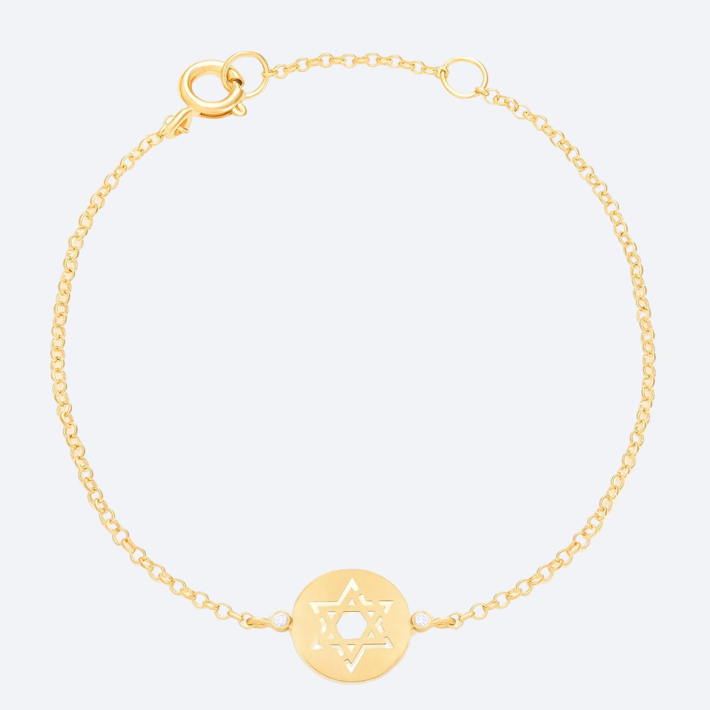 Pulseira Fé - Estrela de David 18k
