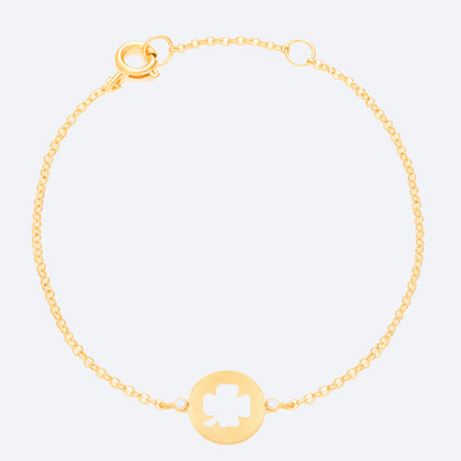 Pulseira Fé - Trevo 18k