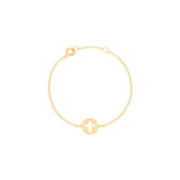 Pulseira Fé - Cruz 18k