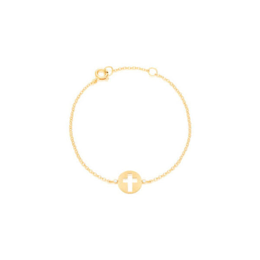 Pulseira Fé - Cruz 18k
