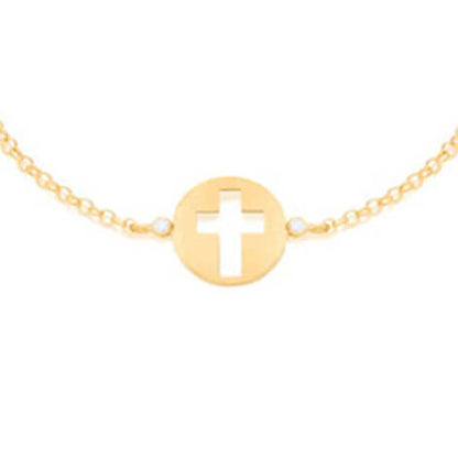 Pulseira Fé - Cruz 18k