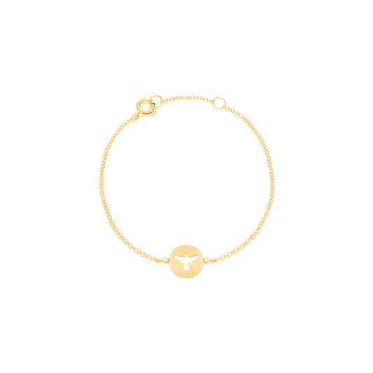 Pulseira Fé - Espírito Santo 18k