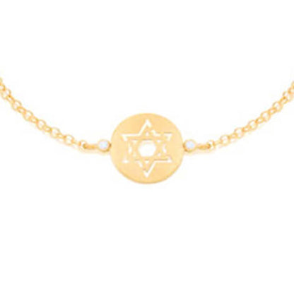 Pulseira Fé - Estrela de David 18k