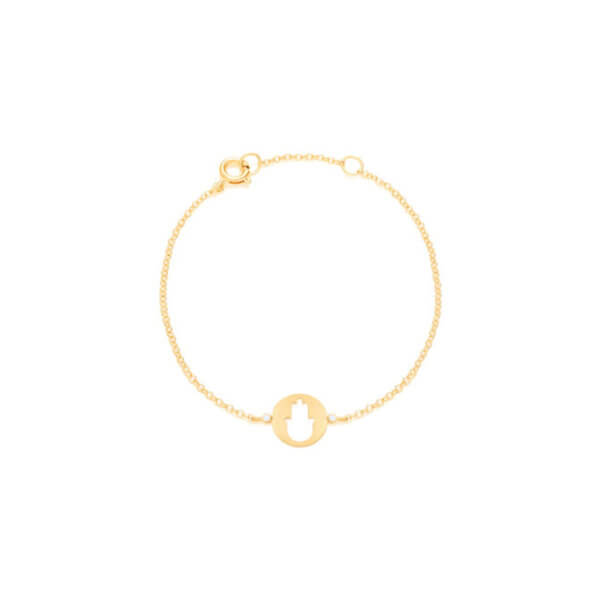 Pulseira Fé - Hamsa 18k