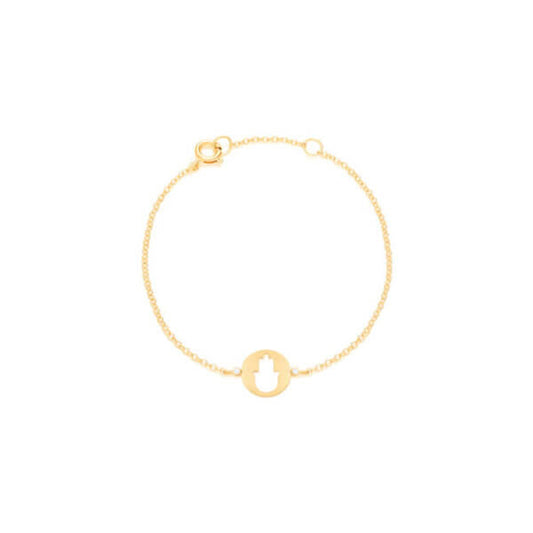 Pulseira Fé - Hamsa 18k