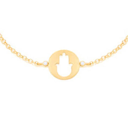 Pulseira Fé - Hamsa 18k