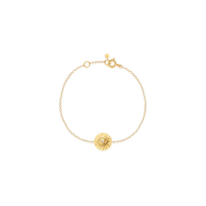 Pulseira Fé - Olho Grego 18k