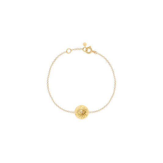 Pulseira Fé - Olho Grego 18k