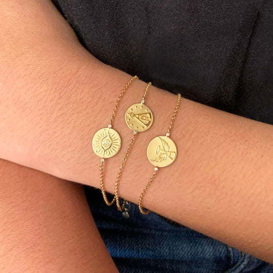 Pulseira Fé - Olho Grego 18k