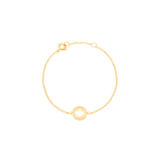 Pulseira Fé - Trevo 18k