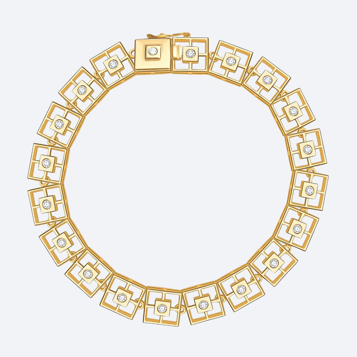 Pulseira Filo Quadrada 18k