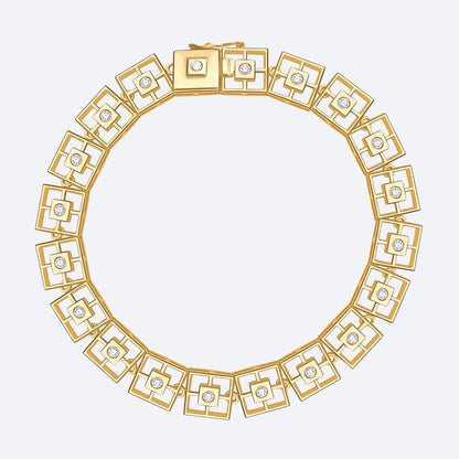 Pulseira Filo Quadrada 18k