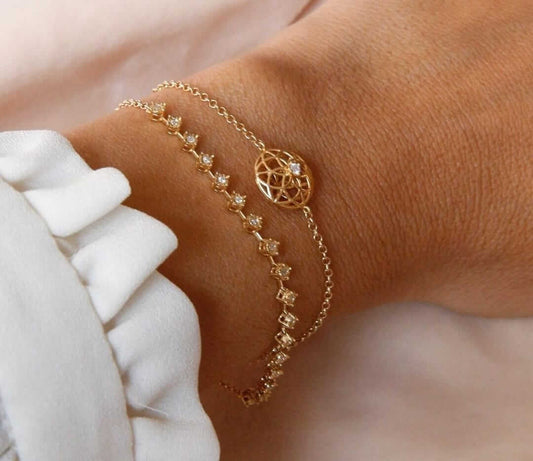 Pulseira Flor da Vida Elinhos P 18k