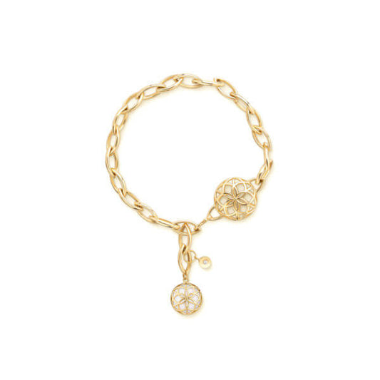 Pulseira Flor da Vida Elipse 18k