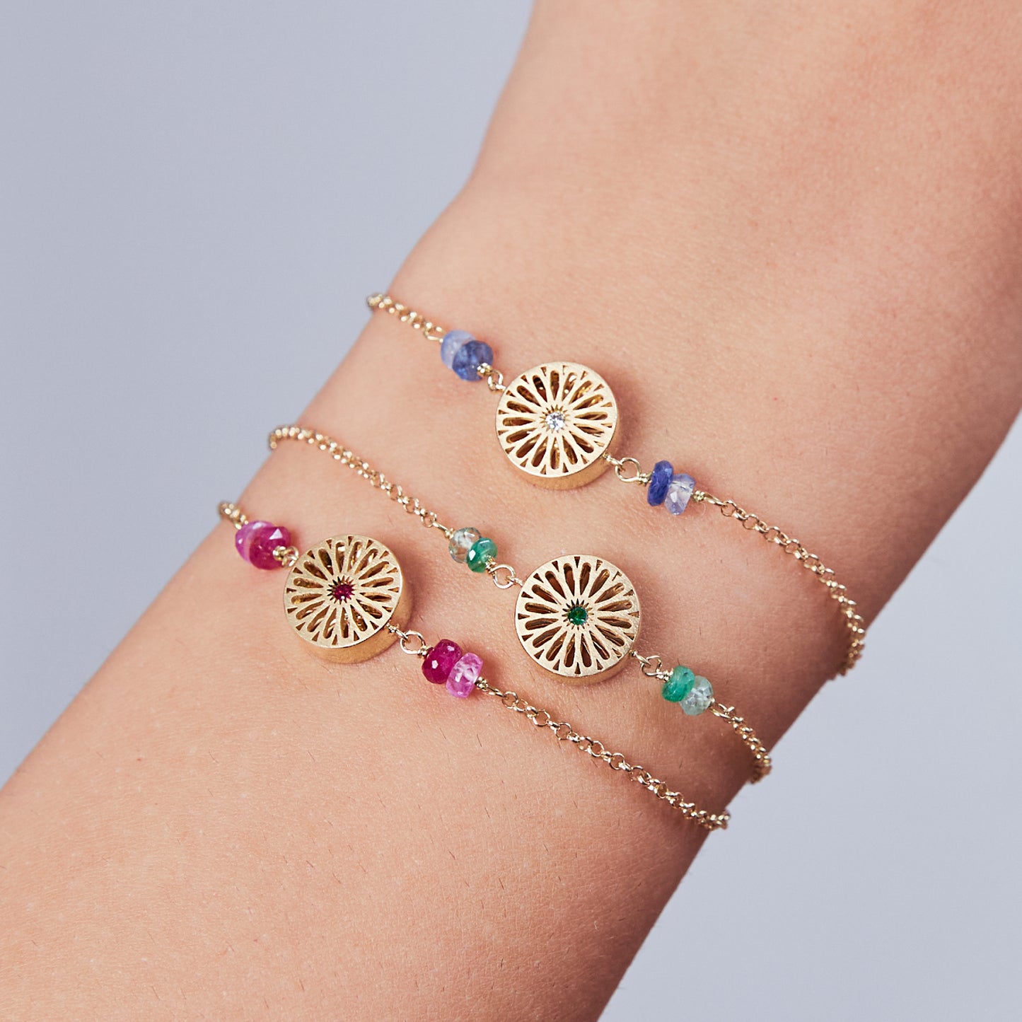 Pulseira Gaudí Esmeralda 18k