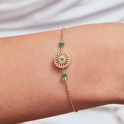 Pulseira Gaudí Esmeralda 18k
