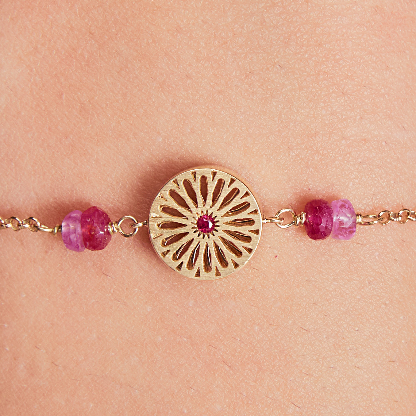 Pulseira Gaudí Rubi 18k