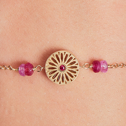 Pulseira Gaudí Rubi 18k