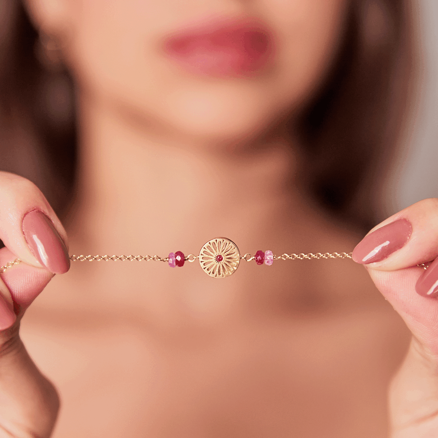 Pulseira Gaudí Rubi 18k