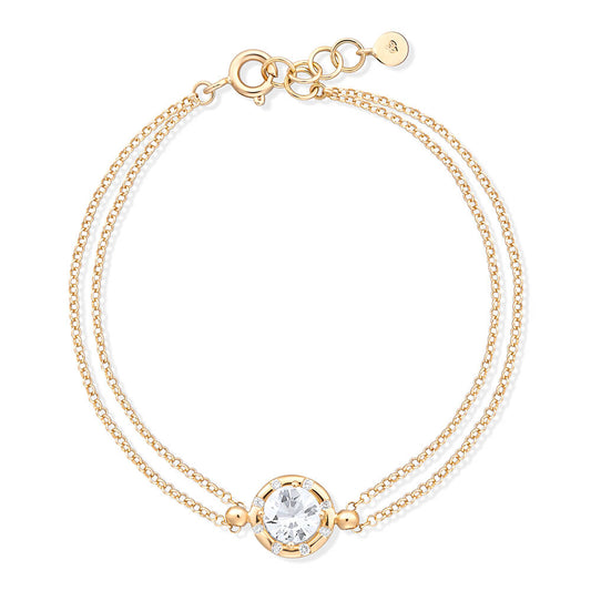 Pulseira Solar com brilhantes 18k
