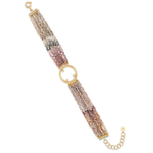 Pulseira Sunlit Safiras Terrosas 18k