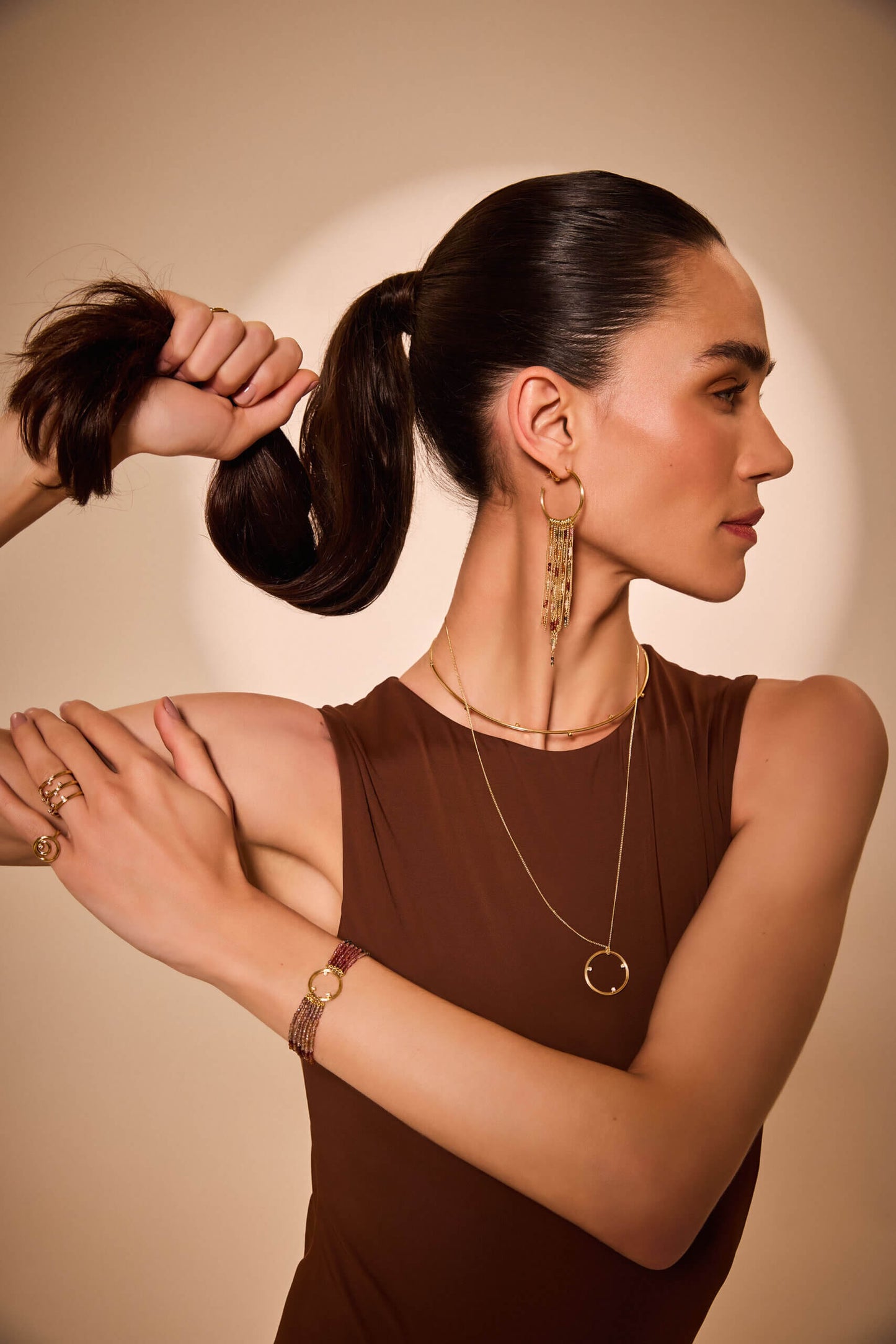 Pulseira Sunlit Safiras Terrosas 18k