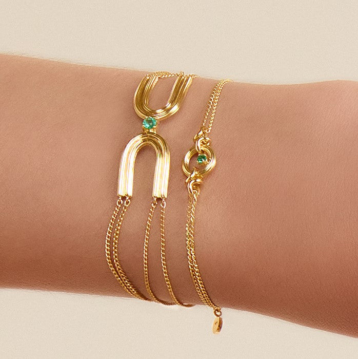 Pulseira Sunset Esmeralda 18k