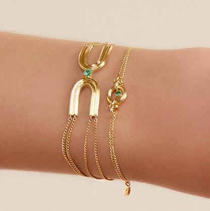 Pulseira Sunset Esmeralda 18k