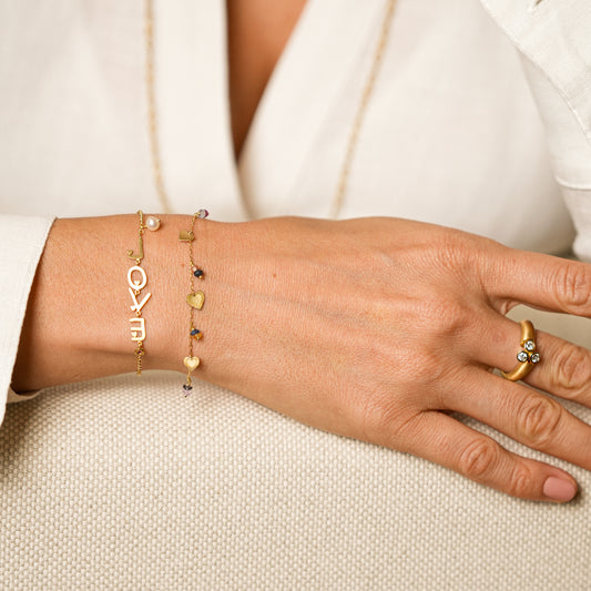 Pulseira Sun Love Safiras Coloridas 18k
