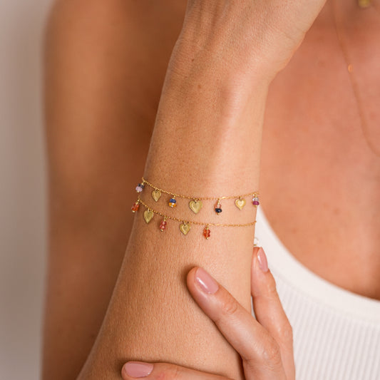 Pulseira Sun Love Safiras Laranjas 18k