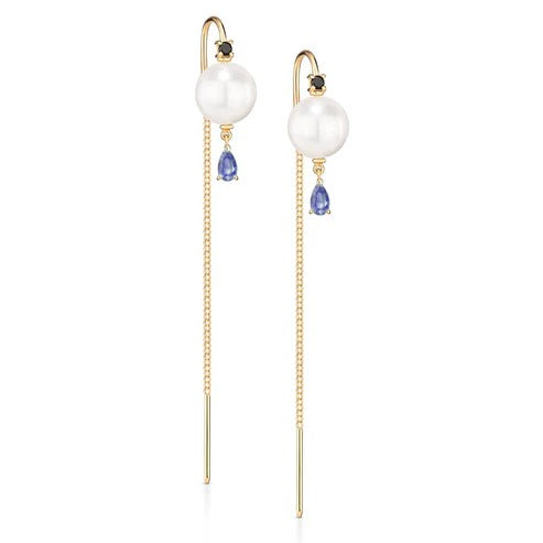 Brinco Fio Moon com Tanzanita 18k