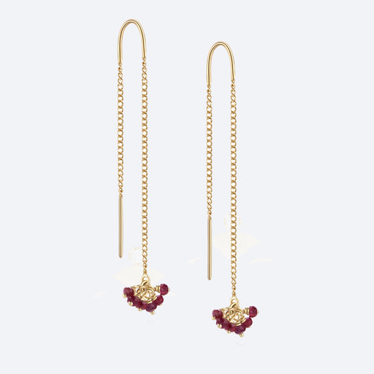 Brinco Cachinho Rubi 18k