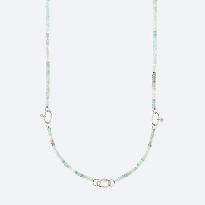 Colar 2 Elos Aventurine 18k