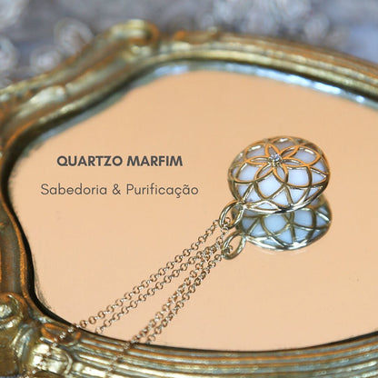 Colar Flor da Vida Single P 18k