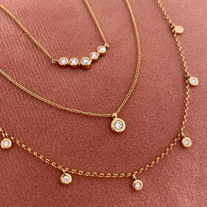 Colar Sete Caixinhas 18k