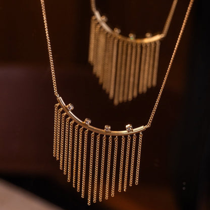 Colar Wave Franja 18k