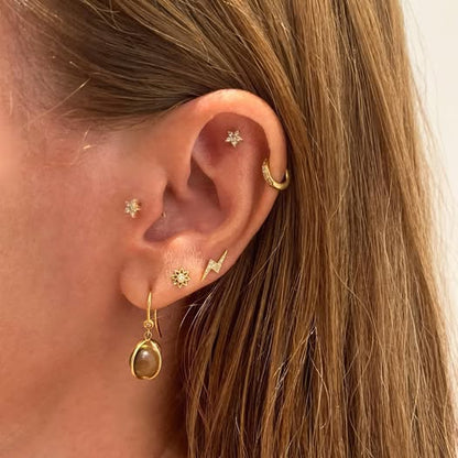 Brinco Piercing Raio Mini 18k