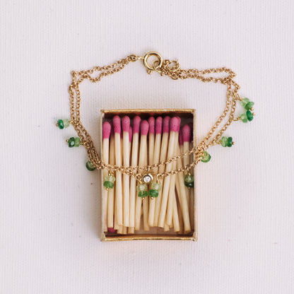 Pulseira Dupla Tsavorita 18k