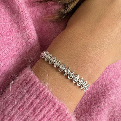 Pulseira Ajustável Filo Navetes 18k