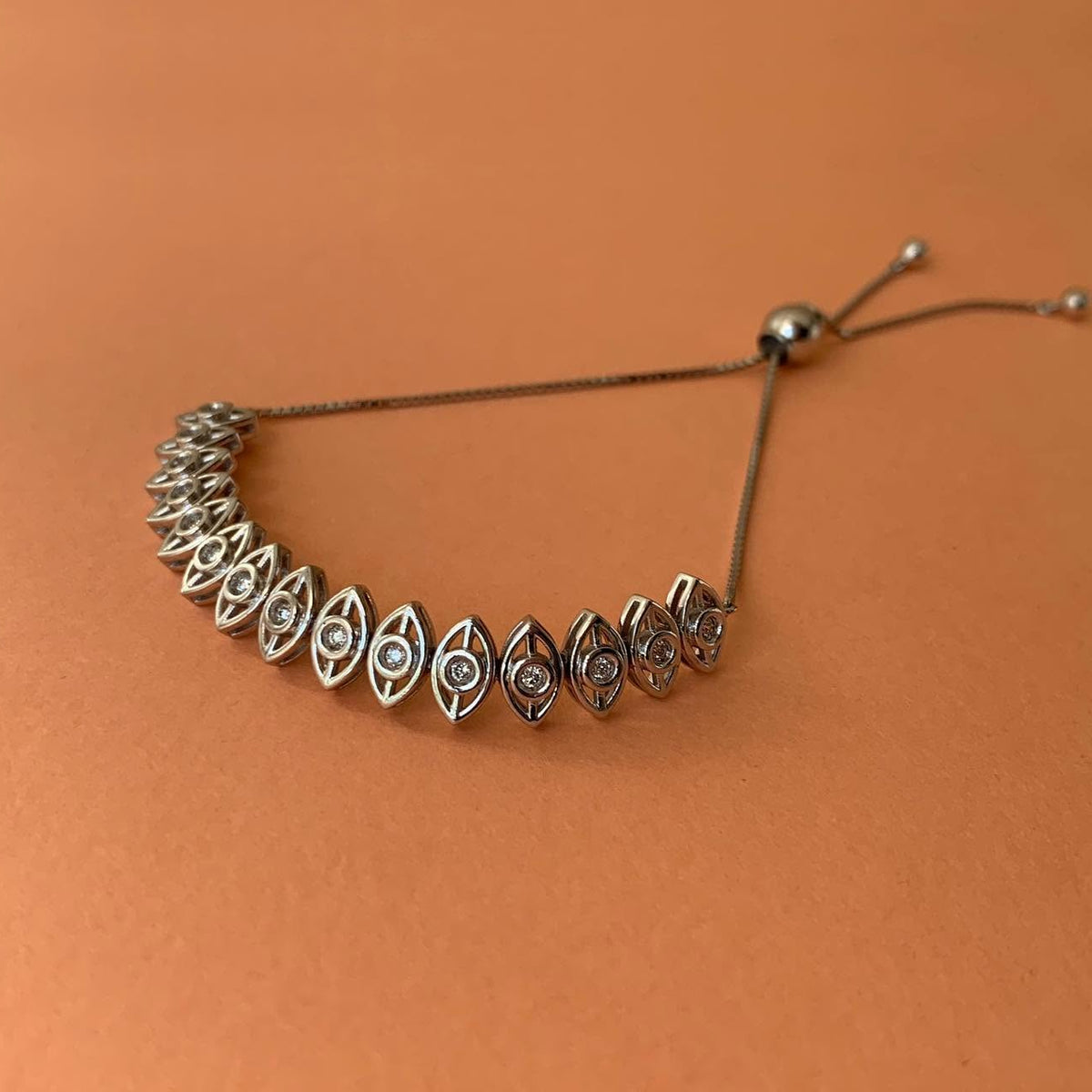 Pulseira Ajustável Filo Navetes 18k