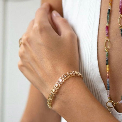 Pulseira Filo Quadrada 18k